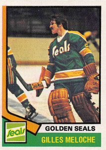 1974-75 Topps #205 Gilles Meloche VG  California Golden Seals 