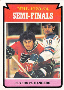1974-75 Topps #213 Semifinals Flyers vs. Rangers VG  