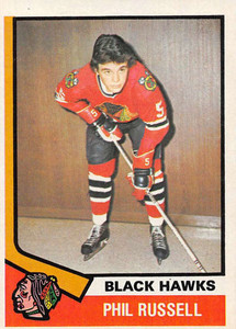 1974-75 Topps #226 Phil Russell VG  Chicago Blackhawks 
