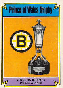 1974-75 Topps #247 Boston Bruins Prince of Wales Trophy VG  Boston Bruins 