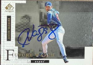 Javier Vazquez Autographed 1998 SP Authentic #24 FW, FOIL Montreal Expos Card