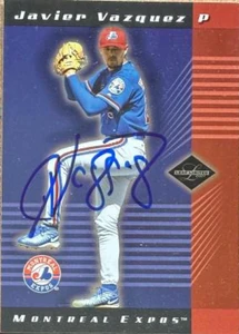 Javier Vazquez Autographed 2001 Leaf Limited #188 Montreal Expos Card