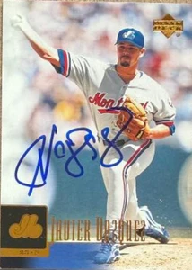 Javier Vazquez Autographed 2001 Upper Deck #187 Montreal Expos Card