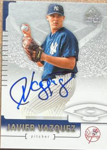 Javier Vazquez Autographed 2004 SP Authentic #43 New York Yankees Card