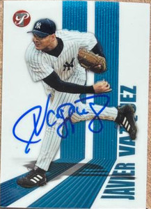 Javier Vazquez Autographed 2004 Topps Pristine #6 New York Yankees Card