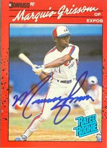 Marquis Grissom Autographed 1990 Donruss #36 Montreal Expos RC 