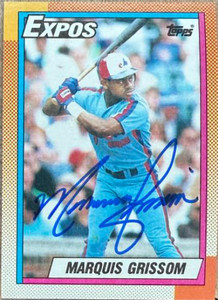 Marquis Grissom Autographed 1990 Topps #715 Montreal Expos RC 