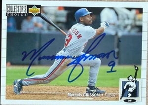 Marquis Grissom Autographed 1994 Collector's Choice #465 Montreal Expos Card