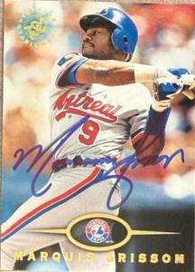 Marquis Grissom Autographed 1995 Stadium Club #440 Montreal Expos Card