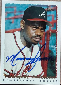 Marquis Grissom Autographed 1995 Topps Traded & Rookies #65T Atlanta Braves Card