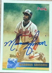 Marquis Grissom Autographed 1996 Topps #297 Atlanta Braves Card