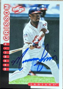 Marquis Grissom Autographed 1998 Score #188 Cleveland Indians Card