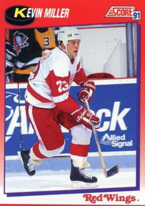 1991-92 Score Canadian Bilingual #126 Kevin Miller NM-MT  Detroit Red Wings 