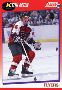 1991-92 Score Canadian Bilingual #133 Keith Acton NM-MT  Philadelphia Flyers 