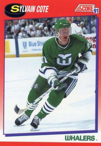 1991-92 Score Canadian Bilingual #129 Sylvain Cote NM-MT  Edmonton Oilers 