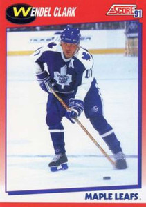 1991-92 Score Canadian Bilingual #116 Wendel Clark NM-MT  Toronto Maple Leafs 