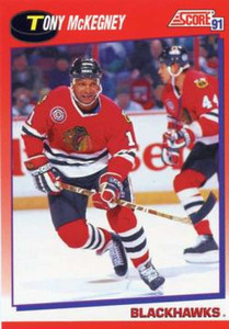 1991-92 Score Canadian Bilingual #104 Tony McKegney NM-MT  Chicago Blackhawks 