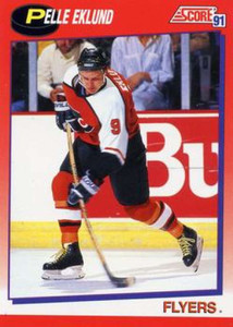 1991-92 Score Canadian Bilingual #91 Pelle Eklund NM-MT  Philadelphia Flyers 
