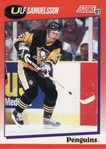 1991-92 Score Canadian Bilingual #82 Ulf Samuelsson NM-MT  Pittsburgh Penguins 