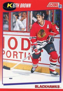 1991-92 Score Canadian Bilingual #76 Keith Brown NM-MT  Chicago Blackhawks 