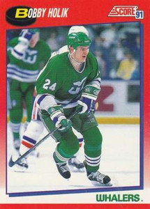 1991-92 Score Canadian Bilingual #153 Bobby Holik NM-MT  Hartford Whalers 