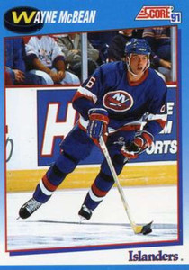 1991-92 Score Canadian Bilingual #530 Wayne McBean NM-MT  New York Islanders 