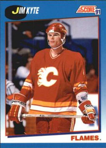 1991-92 Score Canadian Bilingual #547 Jim Kyte NM-MT  Calgary Flames 