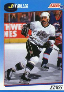 1991-92 Score Canadian Bilingual #543 Jay Miller NM-MT  Los Angeles Kings 