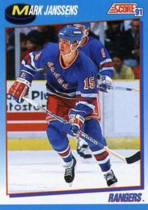 1991-92 Score Canadian Bilingual #421 Mark Janssens NM-MT  New York Rangers 