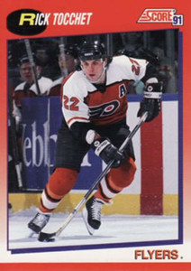 1991-92 Score Canadian Bilingual #9 Rick Tocchet NM-MT  Philadelphia Flyers 