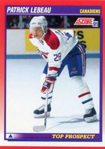 1991-92 Score Canadian Bilingual #280 Patrick Lebeau NM-MT  RC Rookie Montreal Canadiens 