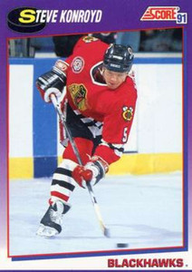1991-92 Score American #189 Steve Konroyd NM-MT Chicago Blackhawks 