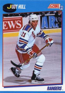 1991-92 Score Canadian Bilingual #524 Jody Hull NM-MT  New York Rangers 