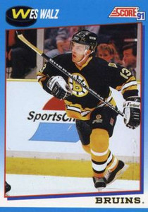 1991-92 Score Canadian Bilingual #430 Wes Walz NM-MT  Boston Bruins 