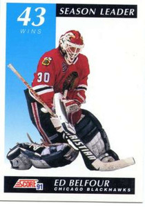 1991-92 Score American #410 Ed Belfour LL NM-MT Chicago Blackhawks 