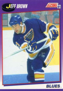 1991-92 Score American #276 Jeff Brown NM-MT St. Louis Blues 