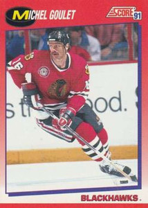1991-92 Score Canadian Bilingual #201 Michel Goulet NM-MT  Chicago Blackhawks 