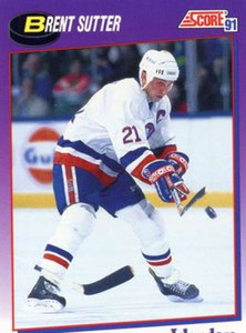 1991-92 Score American #243 Brent Sutter NM-MT New York Islanders 