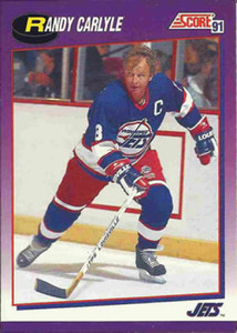 1991-92 Score American #125 Randy Carlyle NM-MT Winnipeg Jets 