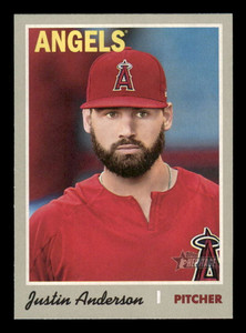 2019 Topps Heritage #294 Justin Anderson NM-MT  Los Angeles Angels 