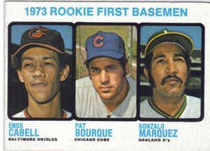 1973 Topps #605 Enos Cabell/Pat Bourque/Gonzalo Marquez Rookie 1st Basemen VG RC Rookie Baltimore Orioles/Chicago Cubs/O