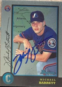 Michael Barrett Autographed 1998 Bowman International #79 Montreal Expos Card