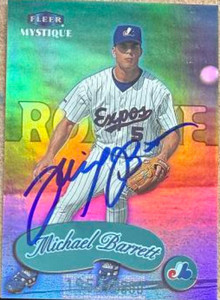Michael Barrett Autographed 1999 Fleer Mystique #140 Montreal Expos Card PROS, SN2999