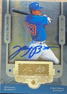 Michael Barrett Autographed 1999 SPx #106 Montreal Expos Card SN1999