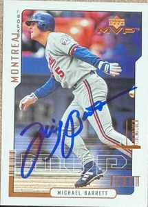Michael Barrett Autographed 2000 Upper Deck MVP #82 Montreal Expos Card