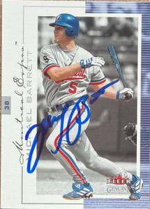Michael Barrett Autographed 2001 Fleer Genuine #57 Montreal Expos Card