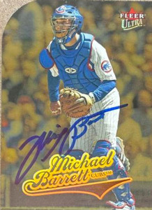 Michael Barrett Autographed 2004 Fleer Ultra Gold Medallion #256 Chicago Cubs Card