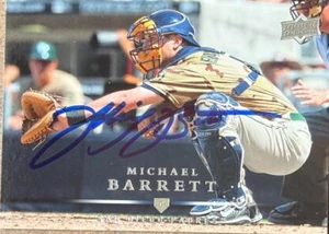 Michael Barrett Autographed 2008 Upper Deck #632 San Diego Padres Card