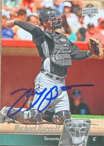 Michael Barrett Autographed 2010 Upper Deck #518 Toronto Blue Jays Card