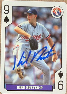 Kirk Rueter Autographed 1993 Bicycle Rookies #9 Montreal Expos Card